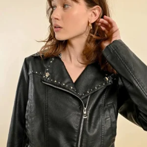 MOLLY BRACKEN SHORT BIKER STYLE JACKET