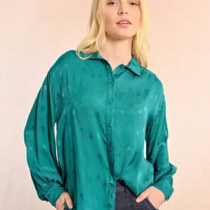 MOLLY BRACKEN SATIN BLOUSE