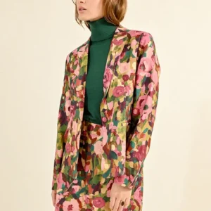 Alternative view of MOLLY BRACKEN FLORAL PRINT FITTED BLAZER