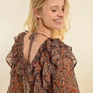 Alternative view of MOLLY BRACKEN RUST LEELA BLOUSE