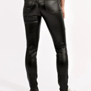 Alternative view of MOLLY BRACKEN SLIM COATED PANTS