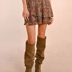 MOLLY BRACKEN rust leela skirt