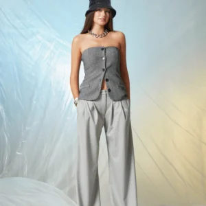 Alternative view of C Manolo Παντελόνι με πιέτες