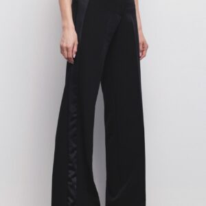 Palazzo trousers in cady Black - Gaëlle Paris