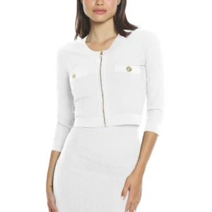 Relish MUSCHIATA μακρυμάνικη ζακέτα με φερμουάρ και πτερύγια συν κουμπιά ζακάρ με λογότυπο