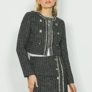 Σακάκι VIOLANTE κοντό μακρυμάνικο Chanel checks συν lurex plus κουμπιά
