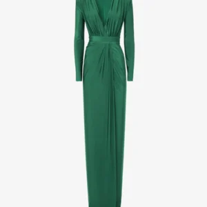 Alma Sanchez Abito lungo scollo profondo in jersey