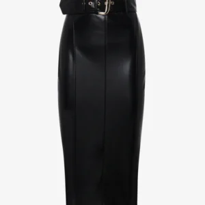 Alma Sanchez MIDI ECO LEATHER SKIRT