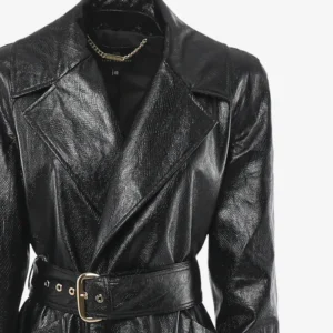 Alternative view of Alma Sanchez ECO LEATHER CROCO LONG JACKET