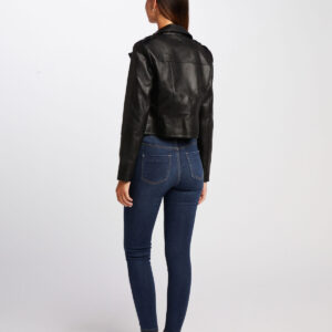 Alternative view of MORGAN SPRING Straight jacket notched lapel collar black women
