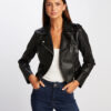 MORGAN SPRING Straight jacket notched lapel collar black women