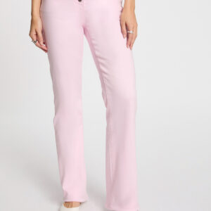 MORGAN SS 25 Buttoned bootcut trousers pastel pink women