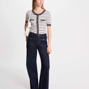 Alternative view of MORGAN SS Stripped jumper short-sleeves white women