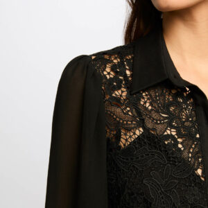 Alternative view of MORGAN SPRING Straight mini lace dress black women