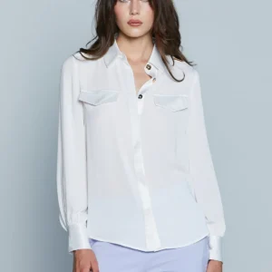 RELISH SPRING - SUMMER NEW SEGOVIA SHIRT WITH SHOULDER GOLD AND SATIN DETAILS