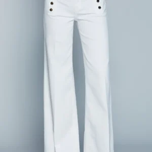 RELISH SPRING - SUMMER NEW REECE Ψηλόμεσο παντελόνι Palazzo με θηλιές και κουμπιά λεπτομέρειας