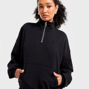 JUICY FLEECE DIAMANTE OVERSIZED CROPPED HOODIE