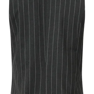 Alternative view of Grey & White Pinstripe Fitted Gilet – Tailored Layering Elegance | Smashed Lemon