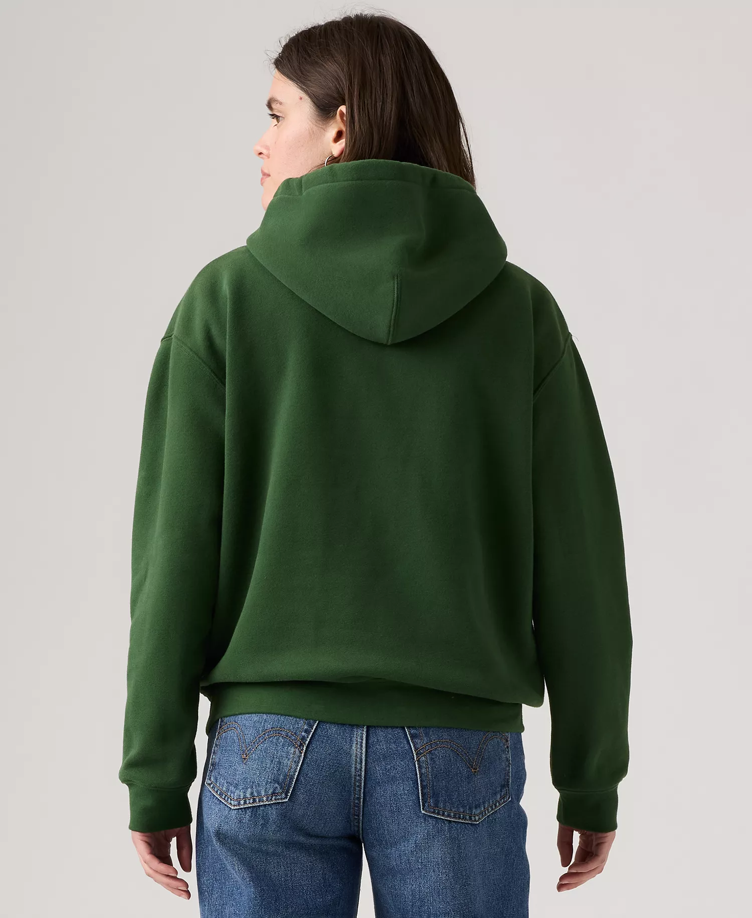 Levi’s Everyday Logo Strass Hoodie – Dark Green - Image 2