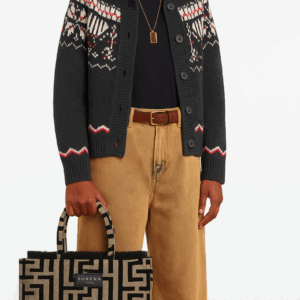 Alternative view of DOMNA Medium Tote Bag Sorena – Βελούδινη Statement Τσάντα για Κάθε Μέρα