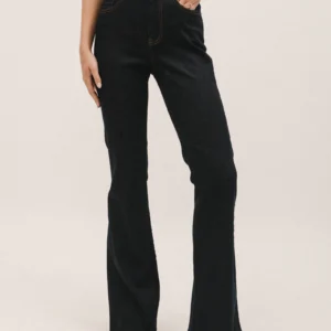 Mellitta Γυναικείο Τζιν Καμπάνα Dark Denim Blue – Ψηλόμεση Κομψότητα με ’70s Αισθητική | EDWARD JEANS