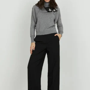 CASTELLA_C παντελόνι με ψηλή μέση, λάστιχο στη μέση και γαλλικές τσέπες-Relish Clothing