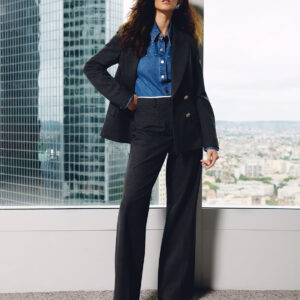 Alternative view of MORGAN CHECKED STRAIGHT-CUT BLAZER – ΚΑΡΟ ΣΑΚΑΚΙ MID-GREY | ΓΥΝΑΙΚΕΙΑ ΜΟΔΑ