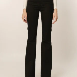 Mellitta-Black Ψηλόμεσο Μαύρο Τζιν Καμπάνα – Elegant ’70s Fit για Κομψές Εμφανίσεις | EDWARD JEANS