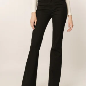 Alternative view of Mellitta-Black Ψηλόμεσο Μαύρο Τζιν Καμπάνα – Elegant ’70s Fit για Κομψές Εμφανίσεις | EDWARD JEANS