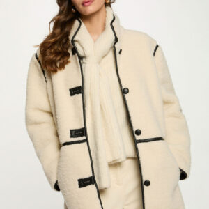 Alternative view of OVERSIZED FLUFFY COAT BEIGE WOMEN – ΜΑΚΡΥ ΧΝΟΥΔΩΤΟ ΠΑΛΤΟ | ΓΥΝΑΙΚΕΙΑ ΜΟΔΑ