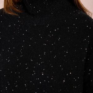 Alternative view of Molly Bracken Γυναικείο Oversized Πλεκτό Πουλόβερ με Παγιέτες – Cozy Knit Sweater