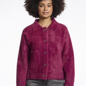 Rino & Pelle Bubbly Jacket Bordeaux – Πολυτελές Κοντό Μπουφάν με Απαλή Υφή για Statement Εμφανίσεις