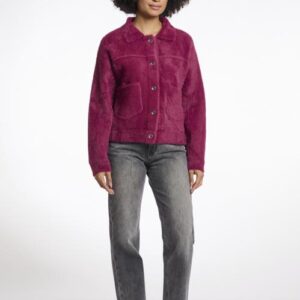 Alternative view of Rino & Pelle Bubbly Jacket Bordeaux – Πολυτελές Κοντό Μπουφάν με Απαλή Υφή για Statement Εμφανίσεις