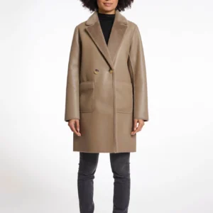 Rino & Pelle Ivon Reversible Coat – Διπλής Όψης Γυναικείο Παλτό σε Beige για Luxe Winter Style