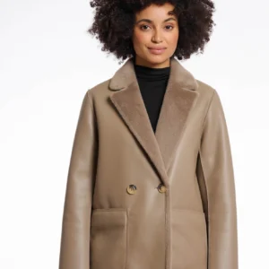 Alternative view of Rino & Pelle Ivon Reversible Coat – Διπλής Όψης Γυναικείο Παλτό σε Beige για Luxe Winter Style