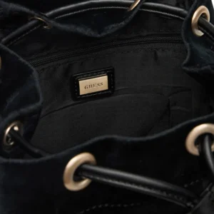 Alternative view of GUESS Velvet Backpack – Πολυτελές Βελούδινο Σακίδιο Πλάτης σε Μαύρο