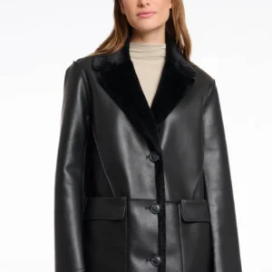 Alternative view of Tatiana Reversible Coat Black – Πολυτελές Διπλής Όψης Παλτό Γυναικών | Winter Elegance Greece