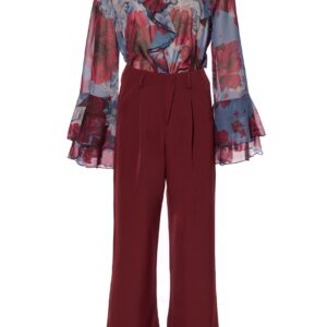 Alternative view of ERYA INTIMATE Wine Pants Γυναικείο Παντελόνι Bordeaux – Loose Γραμμή & Άνετη Εφαρμογή