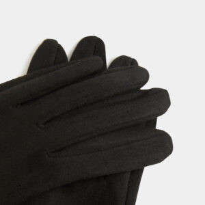 Alternative view of Morgan Black Rhinestone Gloves – Μαύρα Γάντια με Στρας για Λαμπερές Εμφανίσεις