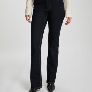 Alternative view of Morgan High-Waisted Bootcut Jeans – Ψηλόμεσο Bootcut Τζιν σε Σκούρο Raw Denim
