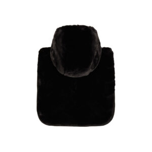 Alternative view of Morgan Black Faux Fur Poncho – Μαύρο Πόντσο από Οικολογική Γούνα με Premium Αίσθηση