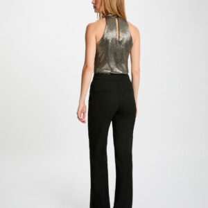 Alternative view of Morgan Cowl Neck Metallic Top – Χρυσό Σατινέ Τοπ με Ντραπέ Ντεκολτέ